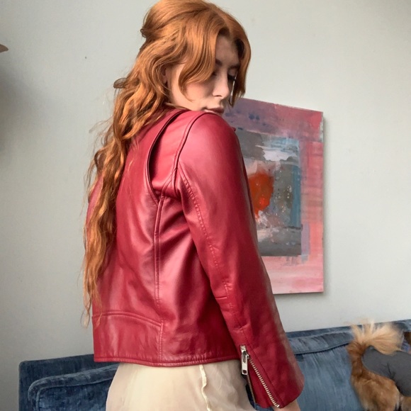 🦋 Ganni Leather Moto Jacket - Picture 5 of 5